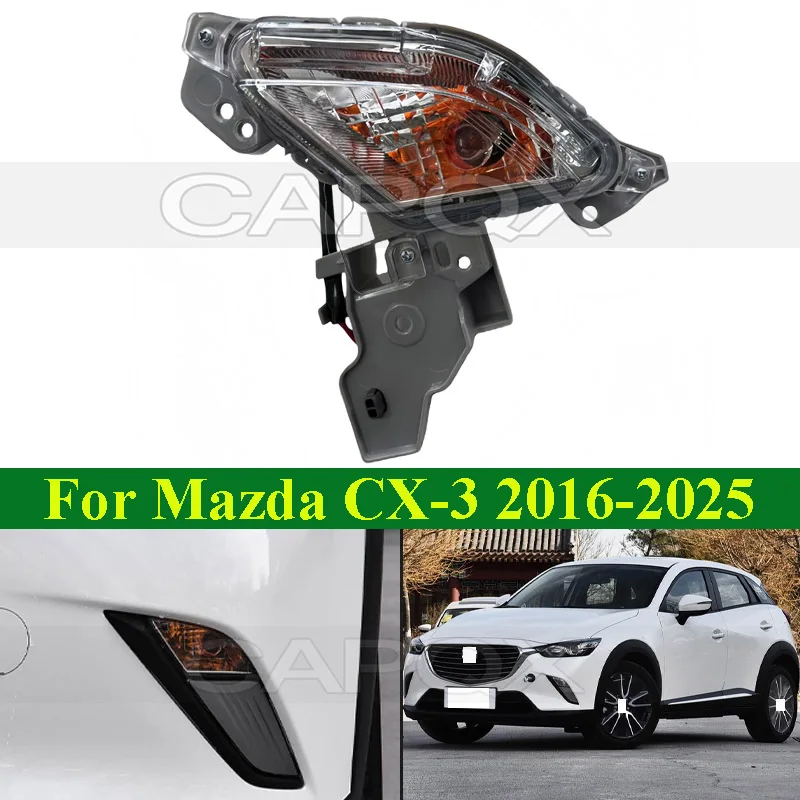 

CAPQX US or EU VersionFront Fog Light Lamp For Mazda CX30 CX-30 2020-2023 Front Bumper Turn Signal Light Front Foglight Foglamp