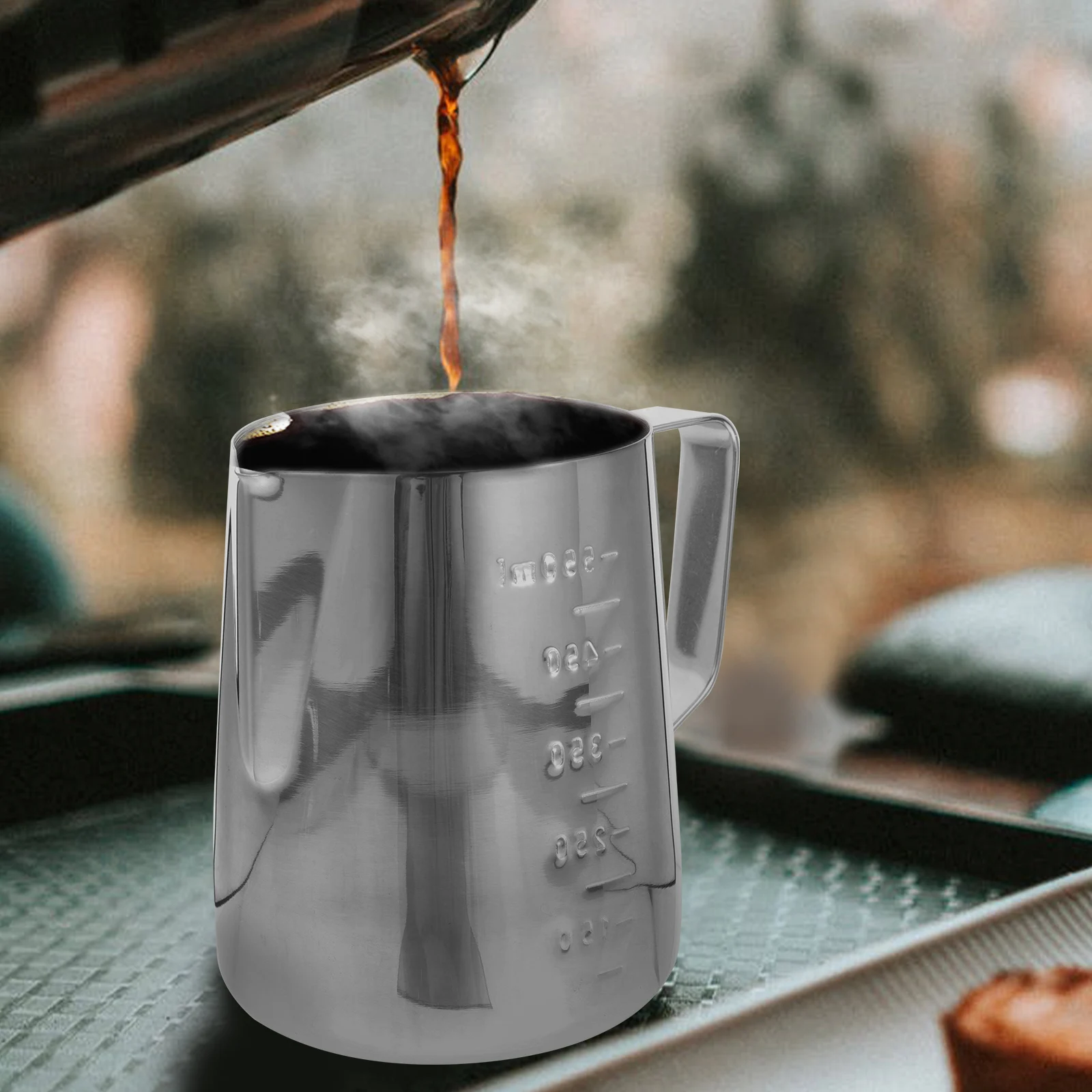 

Stainless Steel Milk Frothing Jug Pitcher Large Capacity Coffee Frother Kitchen Tool Easy Clean Latte Art Cappuccino
