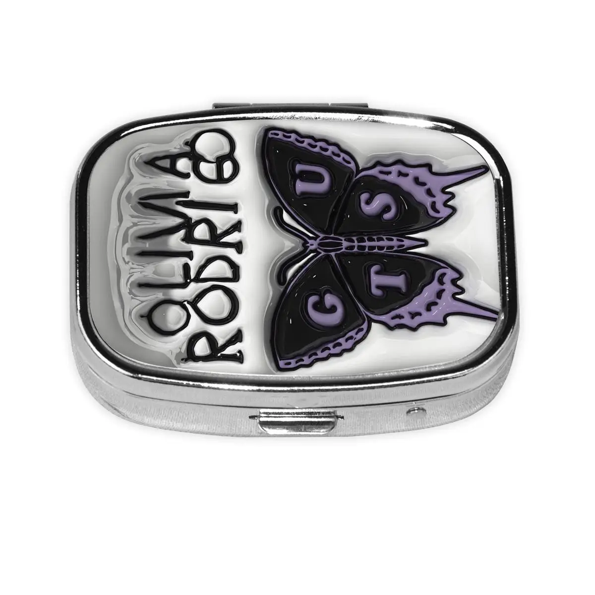 

Изготовленная на заказ квадратная коробка для таблеток O-Olivias в стиле Y2k, винтажный маленький металлический органайзер для таблеток, аптечка, диспенсер