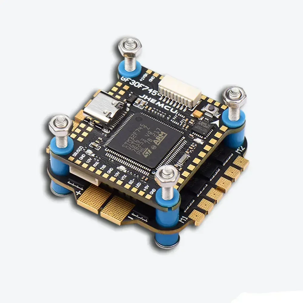 JHEMCU F745 Vluchtcontroller Stack GF30F745-ICM VluchtcontrollerAM32A60 60A 4in1 ESC 3-6S 30X30mm voor RC FPV Drone