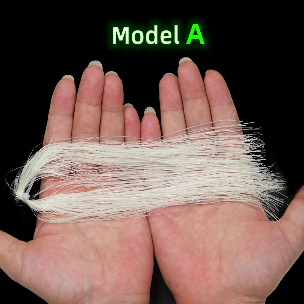 Ellv Kail Memancing, 2 Pak 0.37Mm Flashabou Berkilau Bahan Pengikat Bercahaya untuk Air Asin