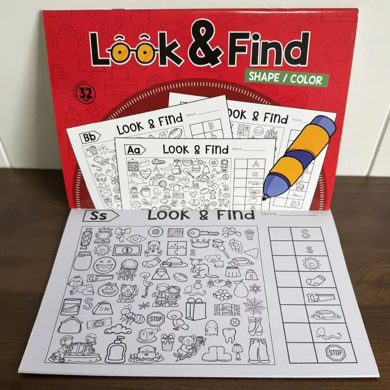 

Children/adults Drawing Toy Book, Search for Hidden Items Fun Search Game, A-Z Letter Search, Coloring Activity Book
