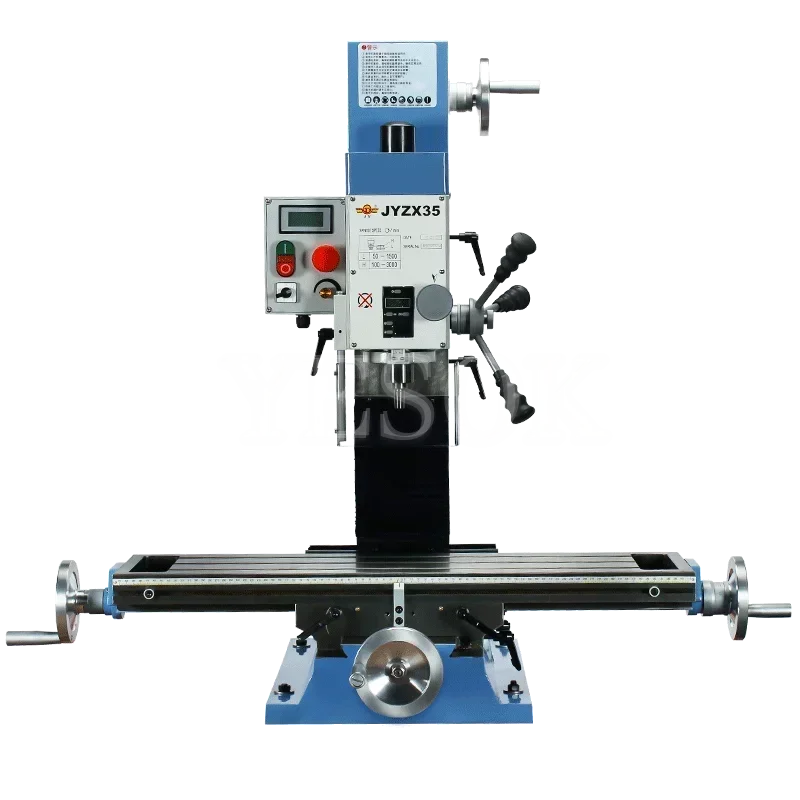Jyx35/máquina de perfuração e fresagem silenciosa, fresadora sem escova, display digital de três eixos, prensa de broca, adiciona faca automática