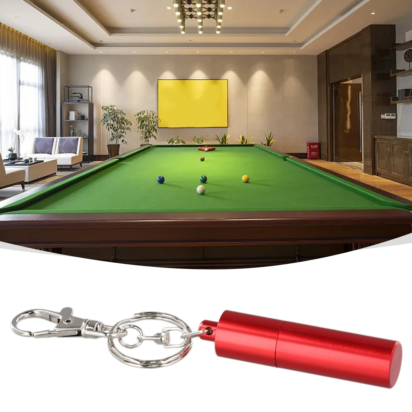Billiard Cue  Tip Tool Snooker Pool Tip Cue Tapper With KeyChain Cue Care Billiard Cue  Tip Tool Snooker Pool Tip Cue Tapper Wit