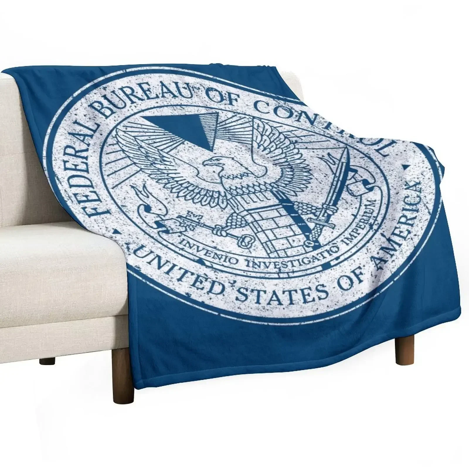 Federal Bureau of Control Throw Blanket Designers Decorative Beds Bed linens Blankets