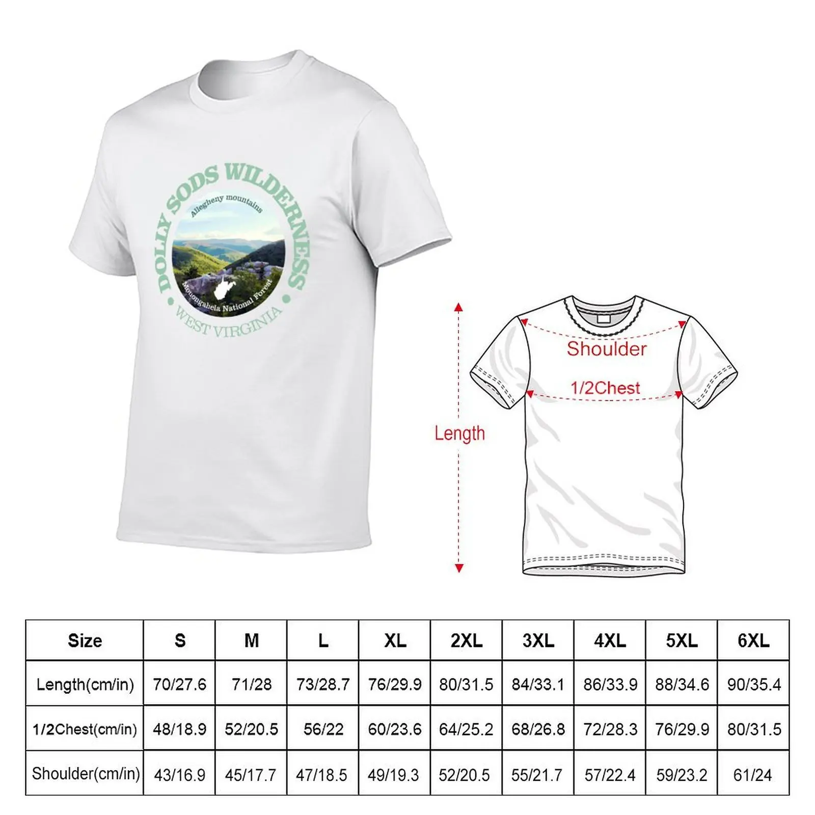 Dolly Sods Wilderness (WA) T-Shirt graphic shirts topping t shirts men