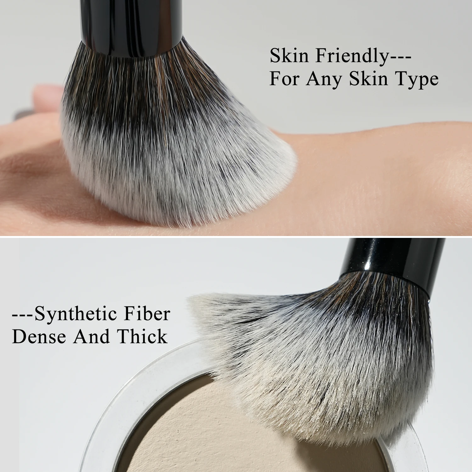 BEILI Schwarzes Make-up-Pinsel-Set, 14-teilig, Vegan Pro Powder Foundation, Lidschatten, Textmarker, Concealer, Rouge, Augenbrauenpinsel, Beauty-Set