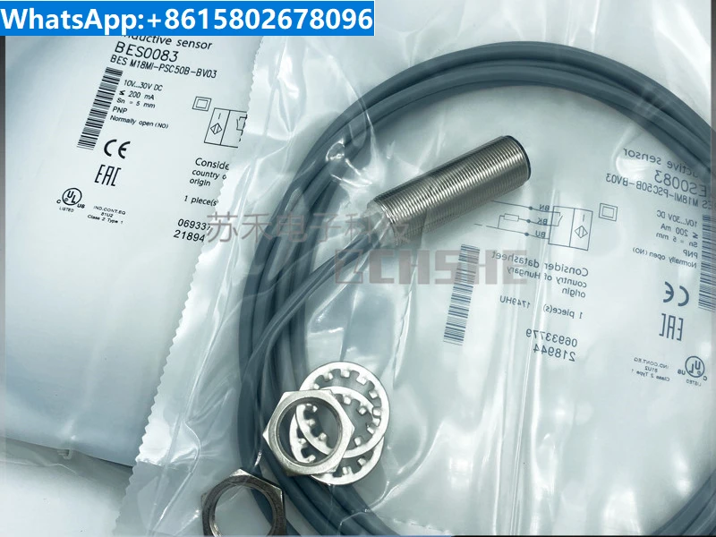 

BES0083 Proximity Switch BES M18MI-PSC50B-BV03 Three wire PNP Normally Open Inductive Sensor