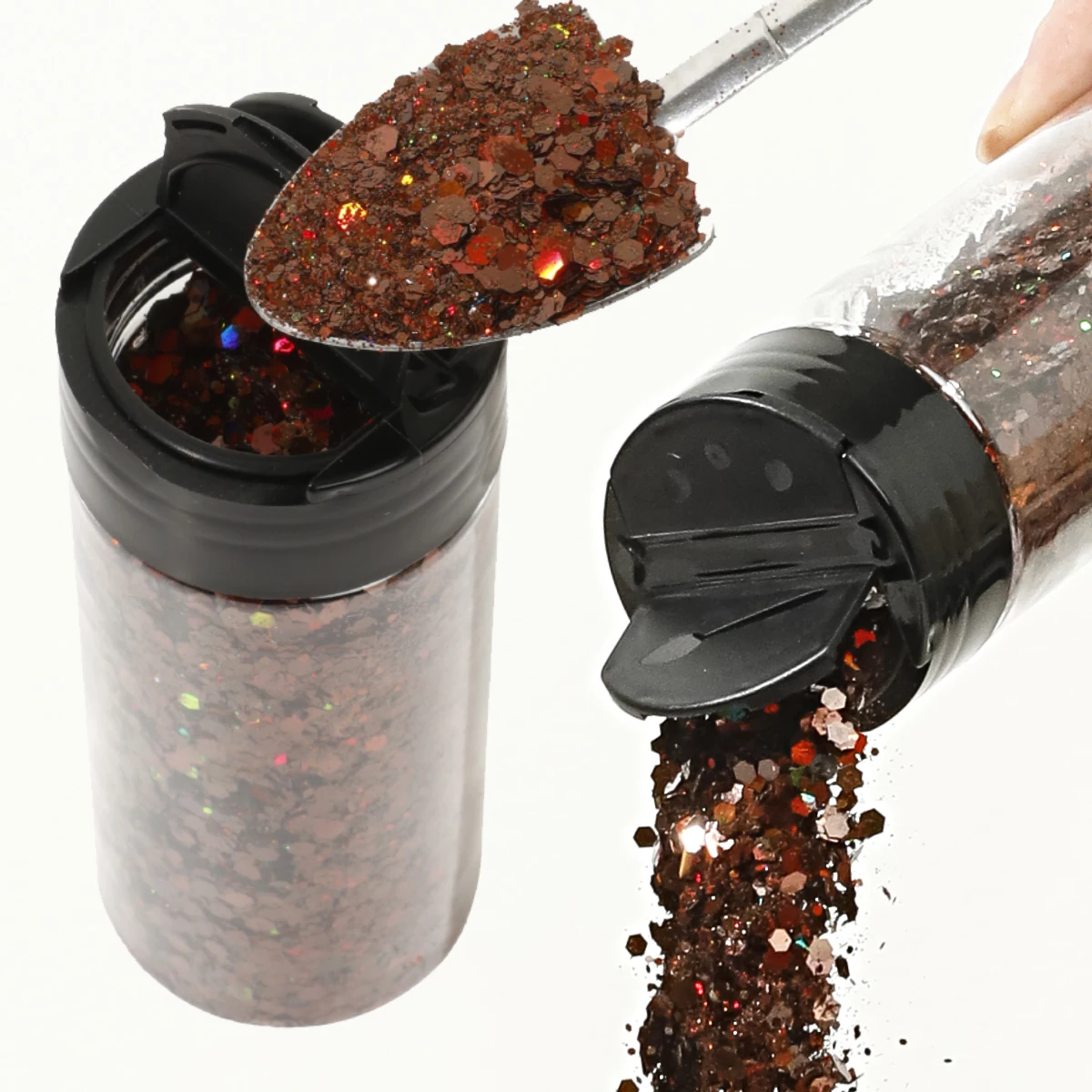 虹色の細かいキラキラ,80g, 1ボトル,キラキラパウダー,ホログラフィック,ミックスクラフト,フェスティバルデコレーション