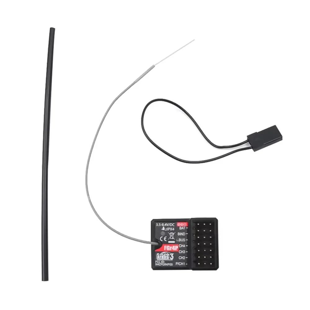 Flysky FGR4/FGR4S/FGR4P R8B Receiver Single Antenna Bidirectional Four-way PPM/IBUS For FS-NB4 Remote Control Transmitter FS-NB4