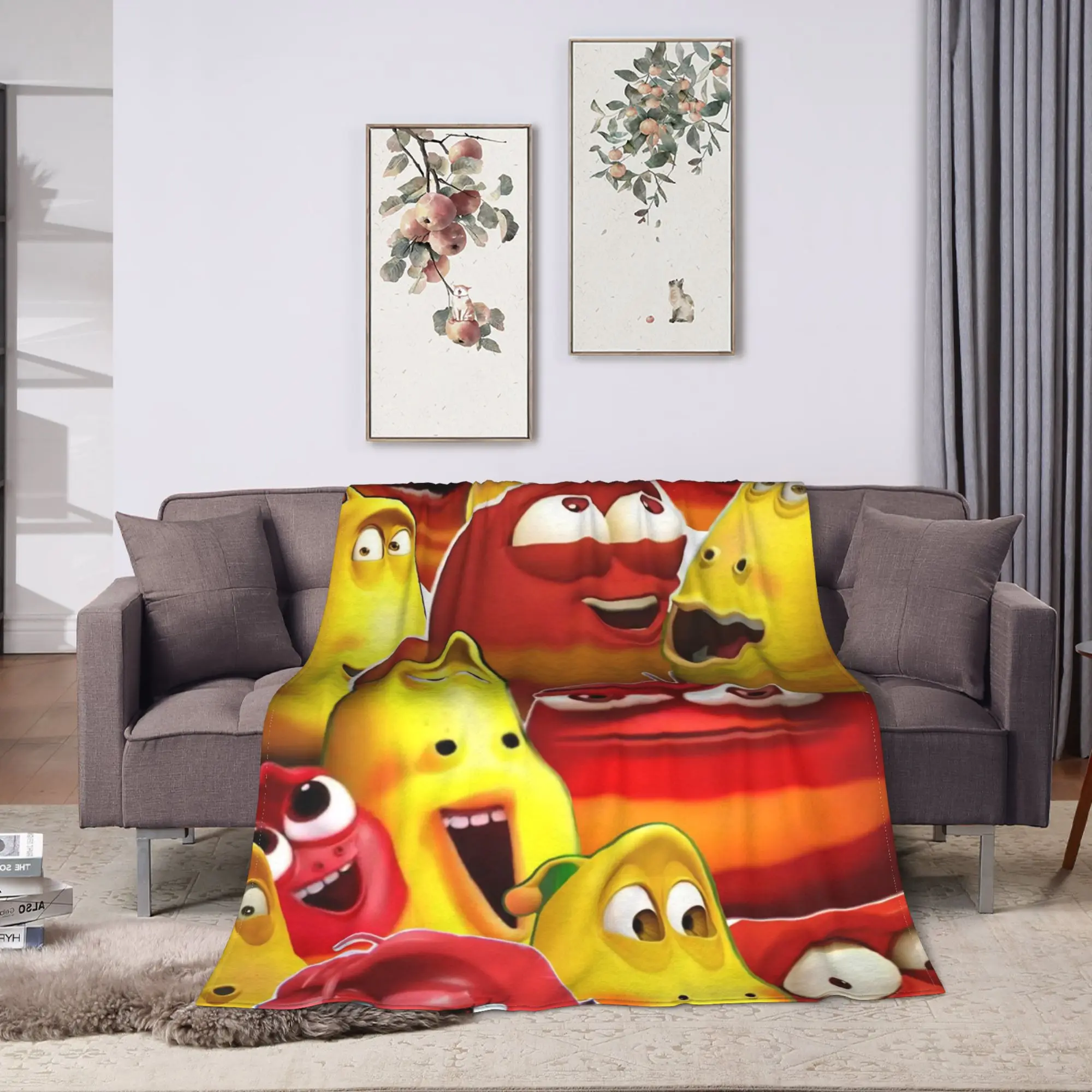 Larva Cartoon Blanket Quality Soft  Bedding Throws Winter Picnic Couch Bed Funny Bedspread