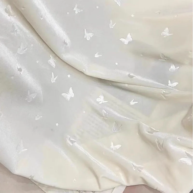 

Soft Butterfly Embossed Velvet Fabric, Dress Clothing Fabric ,DIY Tablecloth, Handmade Fabric, Instagram Style KR(Origin)