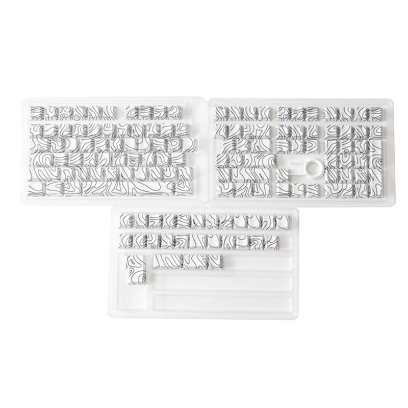 131 Keys PBT Keycaps Set Thermally Sublimated Side Engraved Transparent Keycaps For Gaming Keyboard