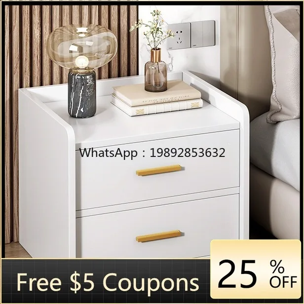 

HYS bedside table simple small storage cabinet bedroom home light luxury bedside table