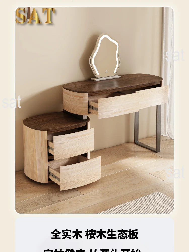& Luxury Rustic Vanity Makeup Desk Shelf Dresser Dressing Table Makeup Vanity Design Girls Storage Home Furniture Accessories