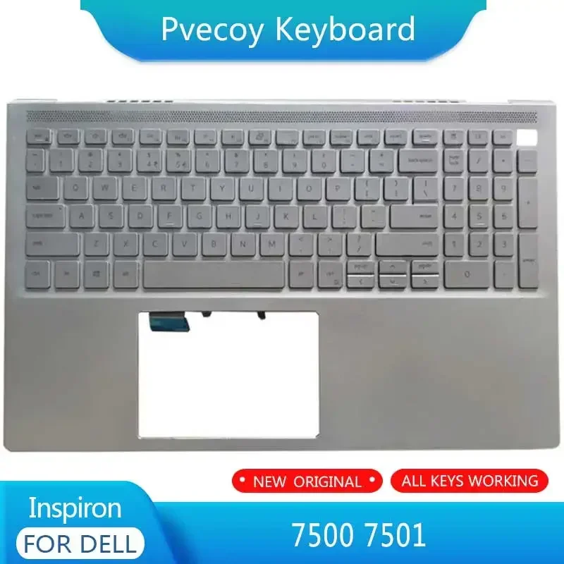 

New For Inspiron 7500 7501 Laptop Palmrest Case Keyboard US English Version Upper Cover
