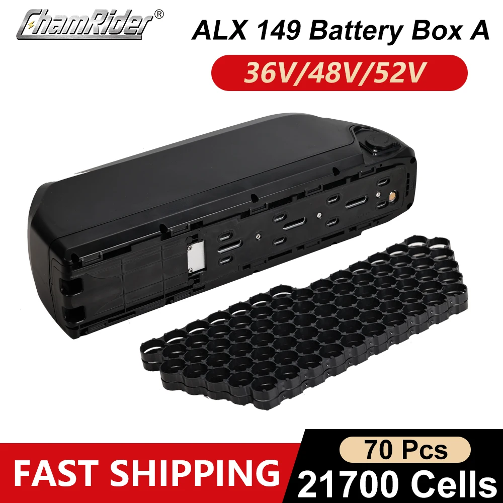 ChamRider ALX149 A Ebike Battery Box 48V Downtube Case For 21700 Cells 36V 10S7P 13S5P 14S5P