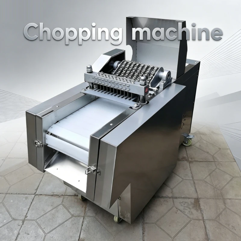 Automatic Meat Slicer Chicken And Duck Cutting Machine Canteen Fish Goose Ribs Pig's Feet Frozen Meat Dicing Chopping Machine