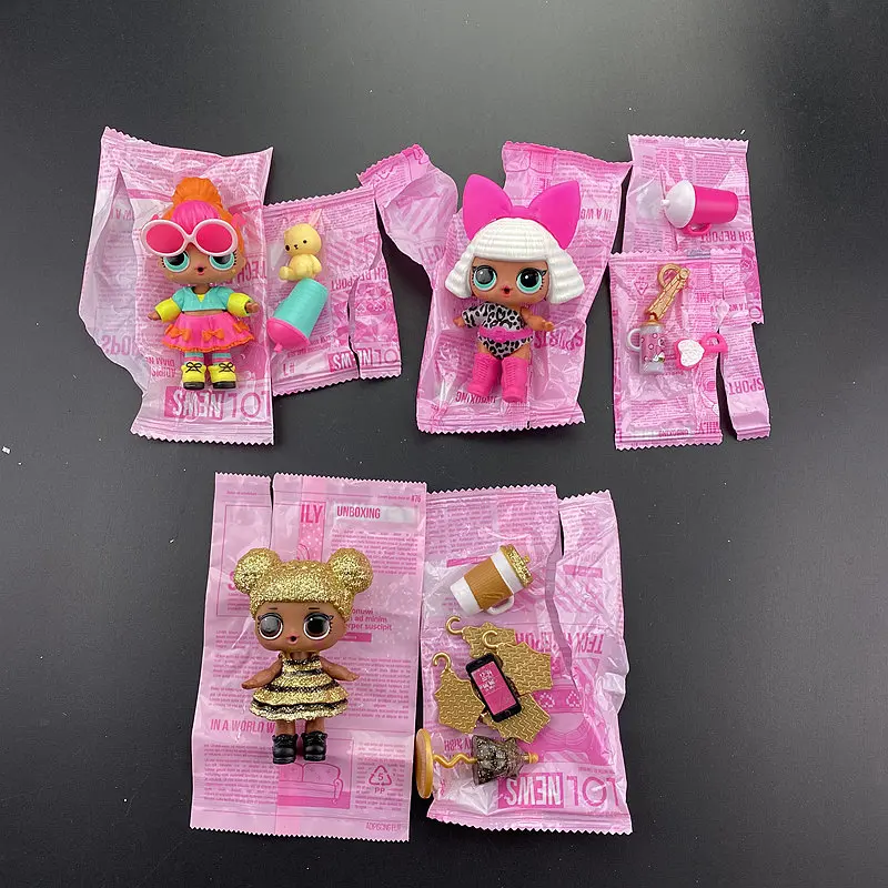 4PC NEW Dolls Set Queen Bee Car Set 8cm Sister Girl lols Doll stili rari collezione limitata giocattoli regali per bambini