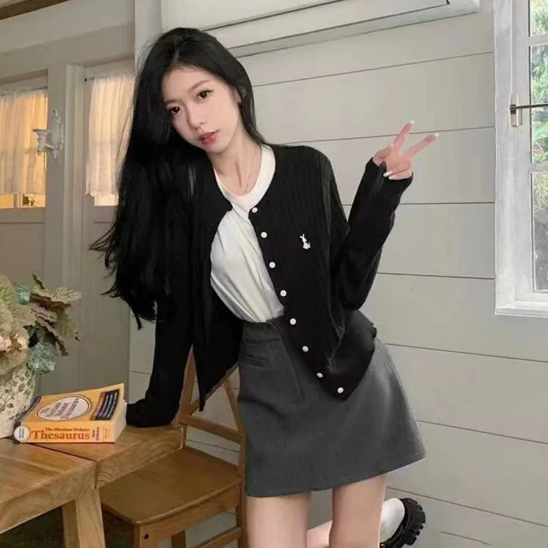 

Женский вязаный открытый кардиган для похудения, тонкий топ Fre Sle, весна-осень, Новое поступление, Ele Quali, китайское производство