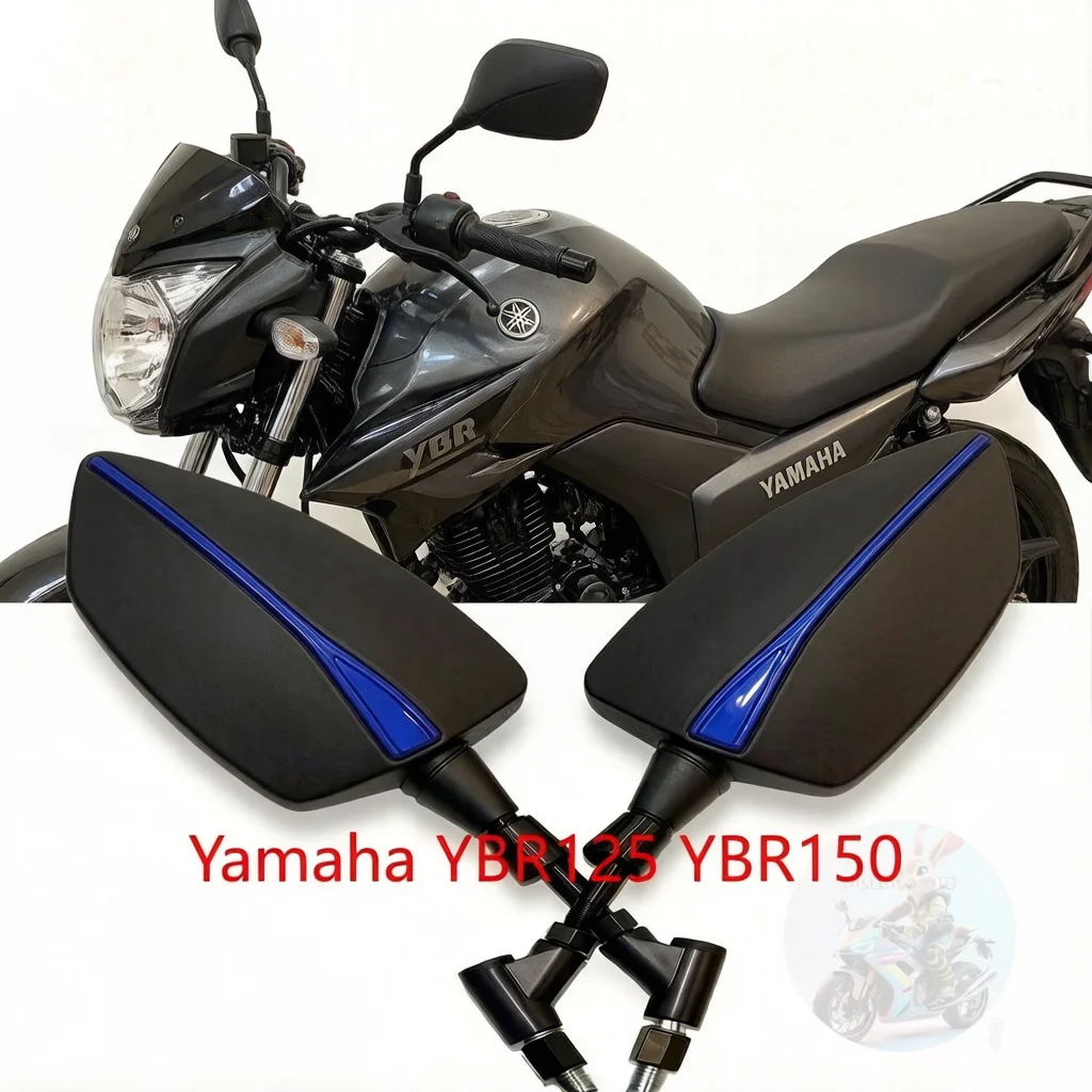 Für Yamaha YBR125 YBR150 YBR250 YBR 125 150 250 8/10mm Motorrad Universell Einstellbare Rückspiegel Seitenspiegel