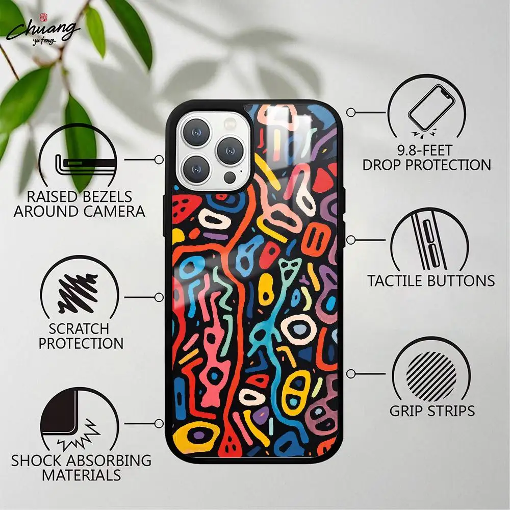 حافظة هاتف كارتونية لطيفة Ti-Linges لهاتف 17 12 13 14 15 16Pro Max mini Plus مرآة بلوري