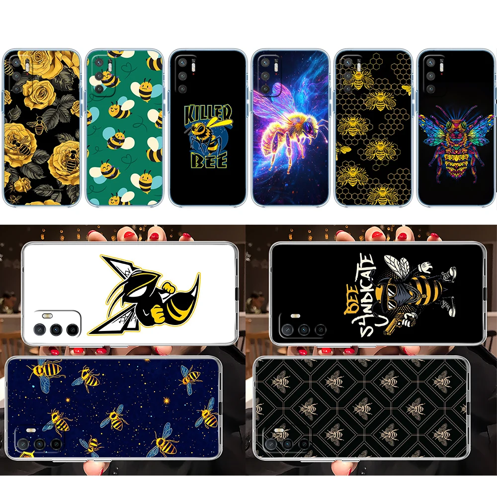 Funda de teléfono con dibujos de abejas VY13 para LG K22 K30 K40 K40S K41 K42 K50 K50S K51 K51S K52 K61 K62 K71 K92 Q60 Q61 V40 V50 V60