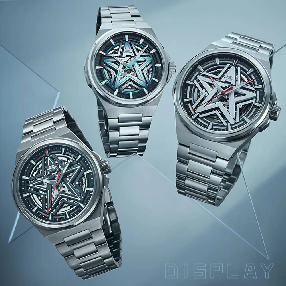 Beijing Watch watches men wrist premium watch china watches luminous watch Beijing Five-Star Skeleton Mechanical Watch 42mm
