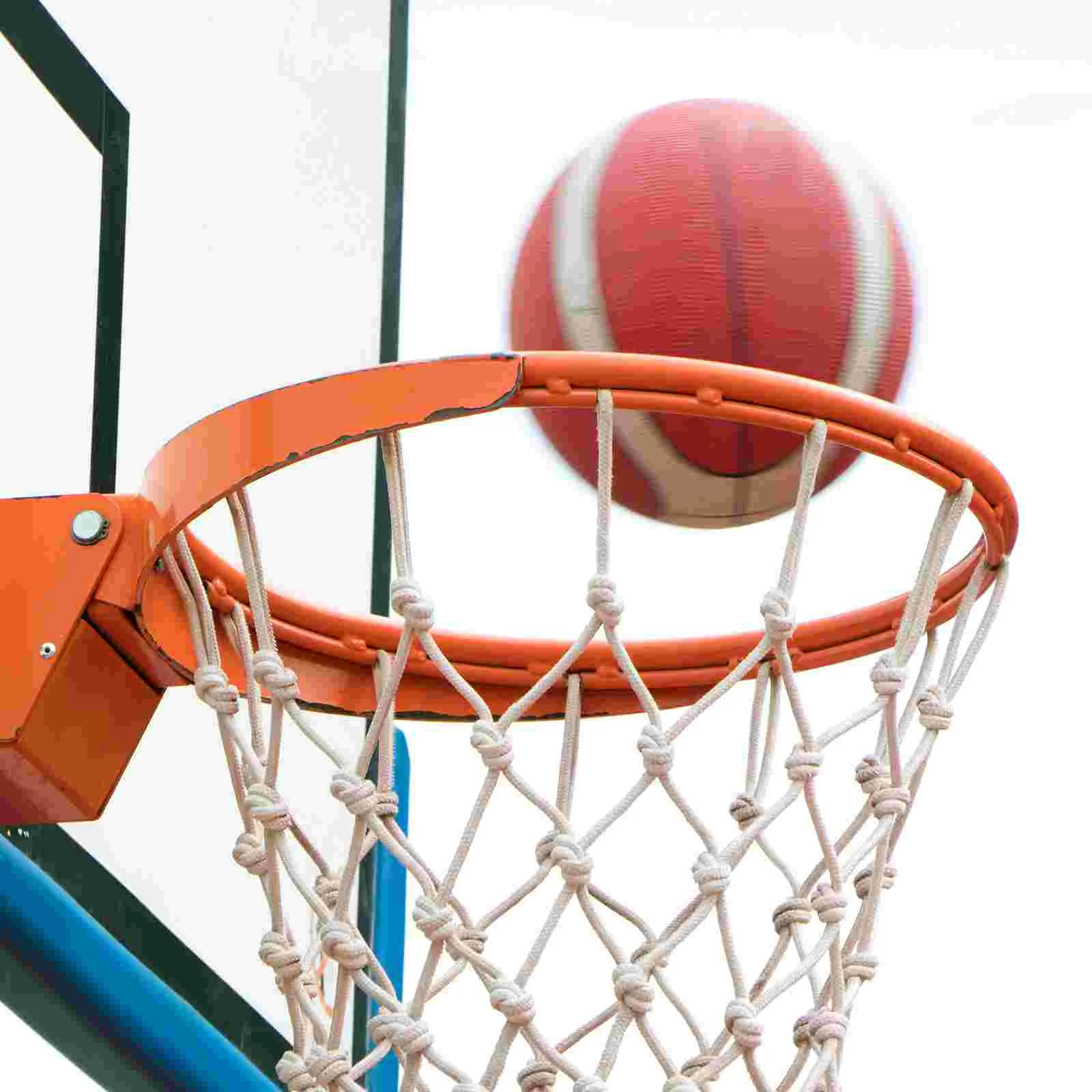 Red de baloncesto encordado Mini soporte de fijación aro cuerda alambre de acero roscado niño