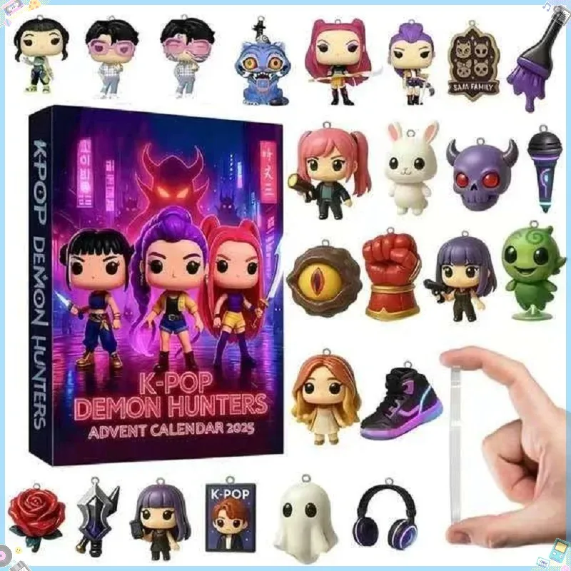 2025 عيد الميلاد صندوق أعمى الشيطان Kpop شيطان هنتر KDH قسط تقويم القدوم الساحرة الصيد فريق الاكريليك قلادة لعبة هدية #6