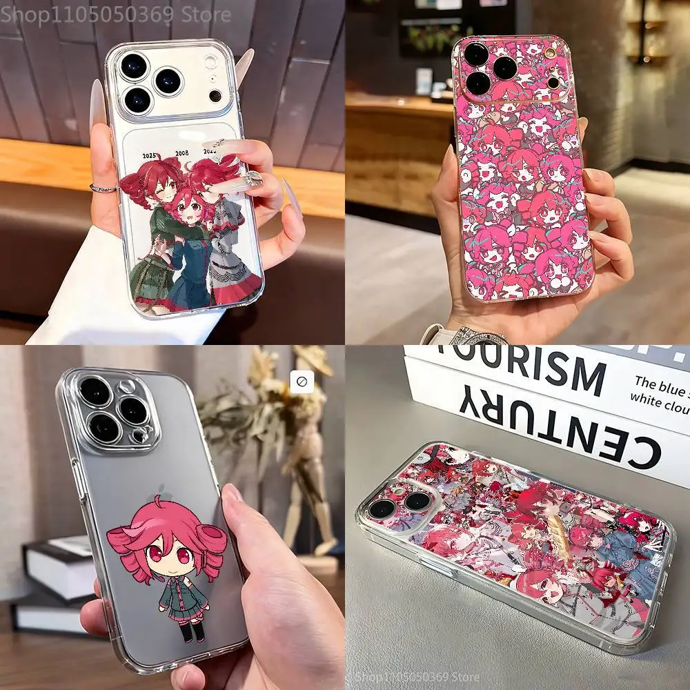 

Fukouna Girl K-Kasane T-Teto Phone Case For iPhone 7,17,16,15,14,13,12,11 Pro,Max,Plus,XR,Mini,E Clear Full-coverage Soft Cover