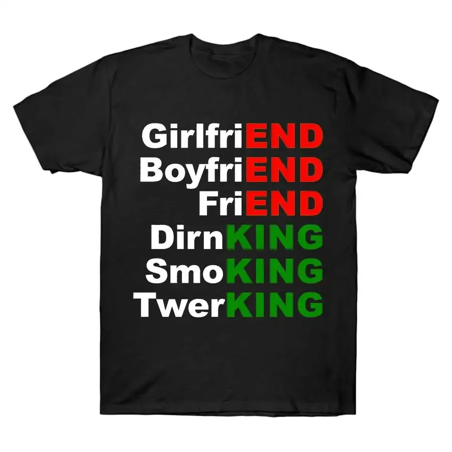 Unisex 100% Cotton Short Sleeve T-Shirt 'Dirnking Smoking Twerking Jokes' Design for Men Women Kids - Casual Graphic Tee