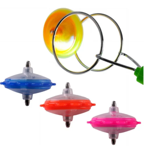 Toupie magnétique Gyroscope lumineux coloré, lumières LED, jouets de sport amusants, poignée rotative, jouet classique pour enfants, cadeaux