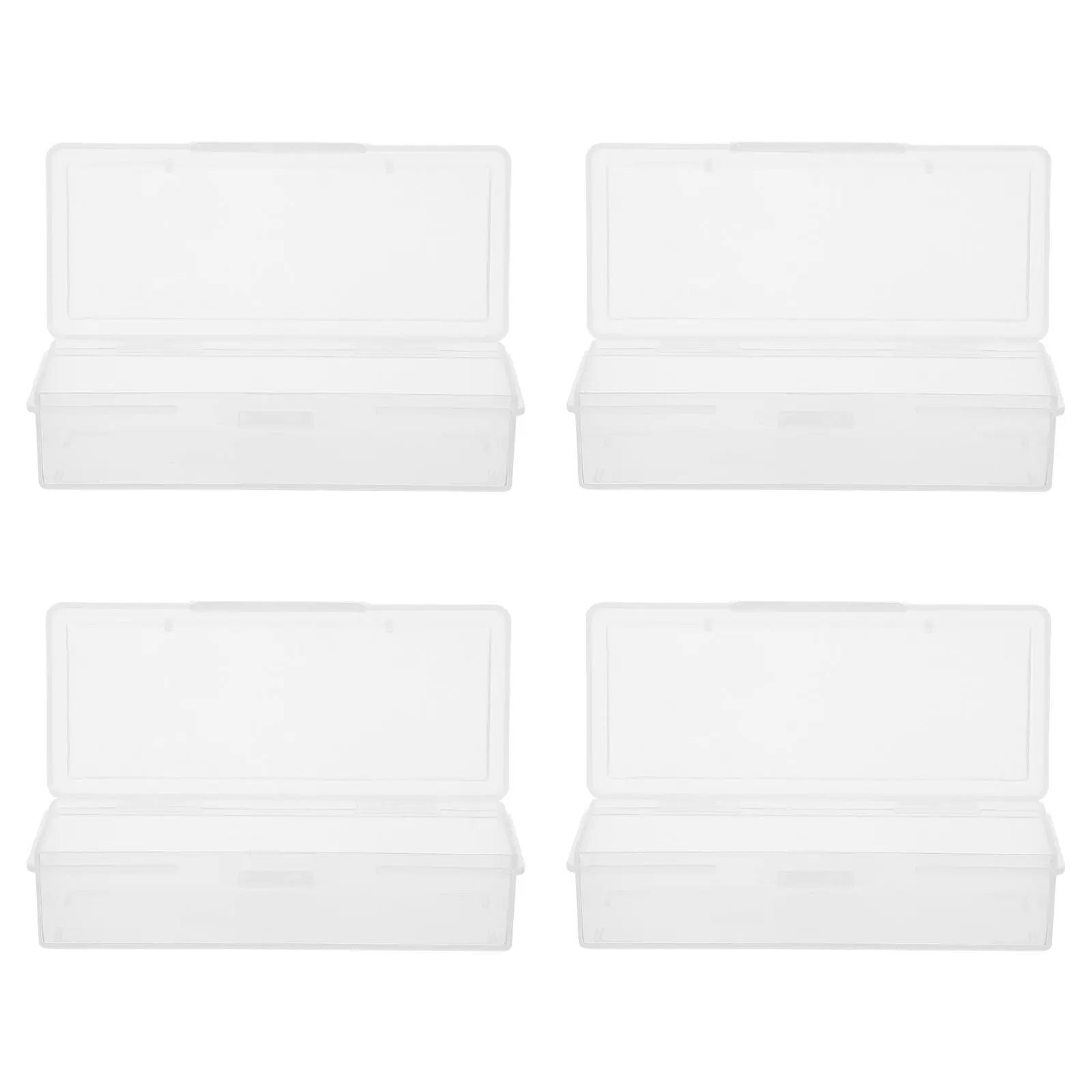 

4pcs Cotton Swab Container Portable Travel Holder Transparent Dispenser For Makeup Swabs Toothpicks Candy Storage Bathroom