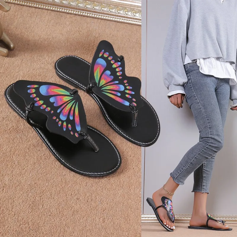 Summer Women's New Luxury Sandals Flat Bottom Fashion Slippers