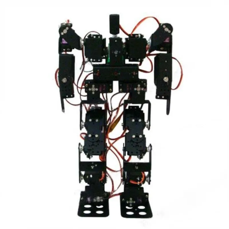 

17DOF Biped Robot Educational Robot Humanoid Robot Kit Servo Bracket Ball Bearing Black