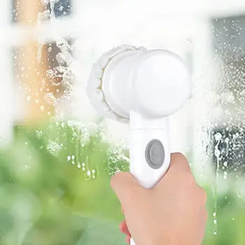 Elektrický čisticí kartáč s rotačním drhnutím, bezdrátový USB 3hlavý víceúčelový drhák na kuchyňské sporáky 10 nejlepší prodej elektrický kartáč na čištění - №9