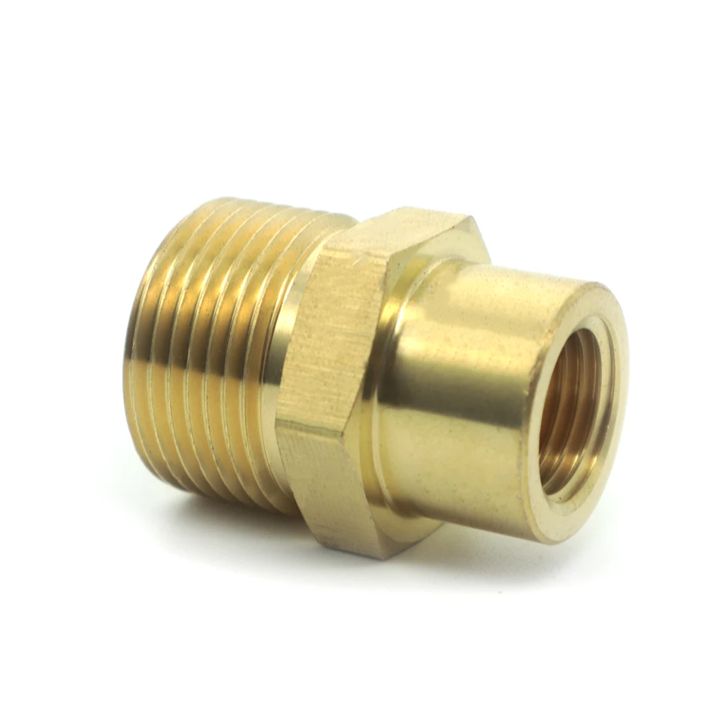 Drision Male M22 to 1/4 Inch Thread Coupler Brass Water Jet Connector Fitting Washer Adapter For High Pressure Car Washing