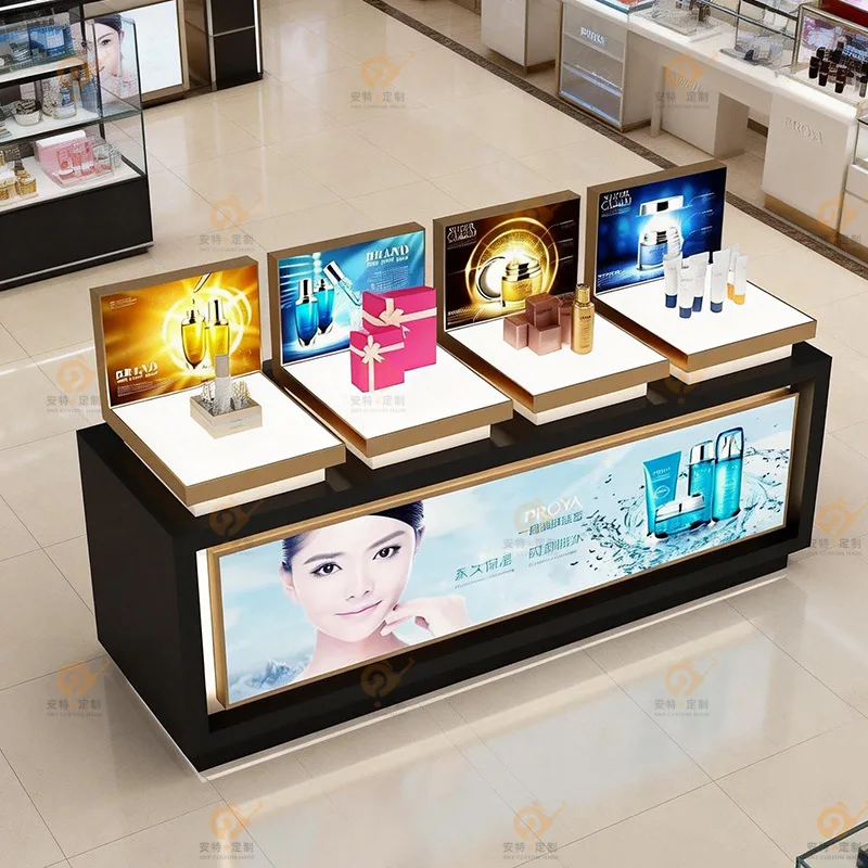 Cosmetics product sample display cabinet Nakajima stand display stand with lock display case commodity counter table