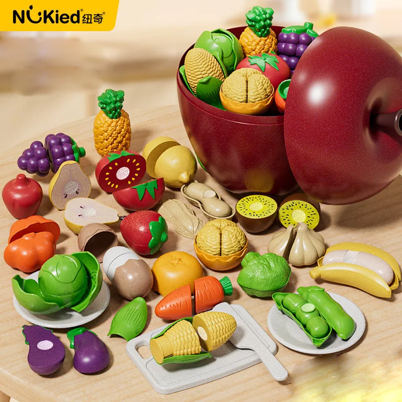 kids-fruit-vegetable-cutting-toys-bite-safe-natural-plant-environment protection-material-montessori-pretend-play-boy-girl-gift