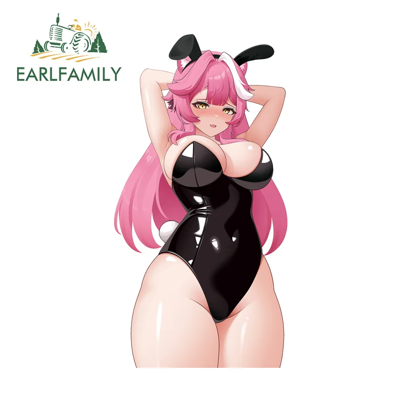 EARLFAMILY Bunny Raora Panthera Car Decal Adaorable Character Laptop Decoration Cow Bikini High Quality Camper Custom Printing