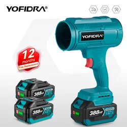YOFIDRA 150M/S Electric Turbo Fan Violent Air Blower Cordless Speed Blower Turbo Fan Leaf Dust Cleaner For Makita Battery Pin