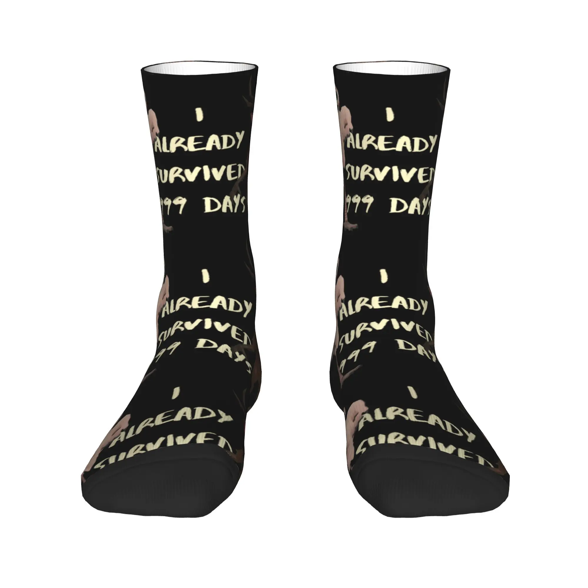 i Already Survived 999 Days in 99 Nights in The Forest Socks Autumn  Stockings Vintage Men Warm Soft Socks Non-Slip Socks