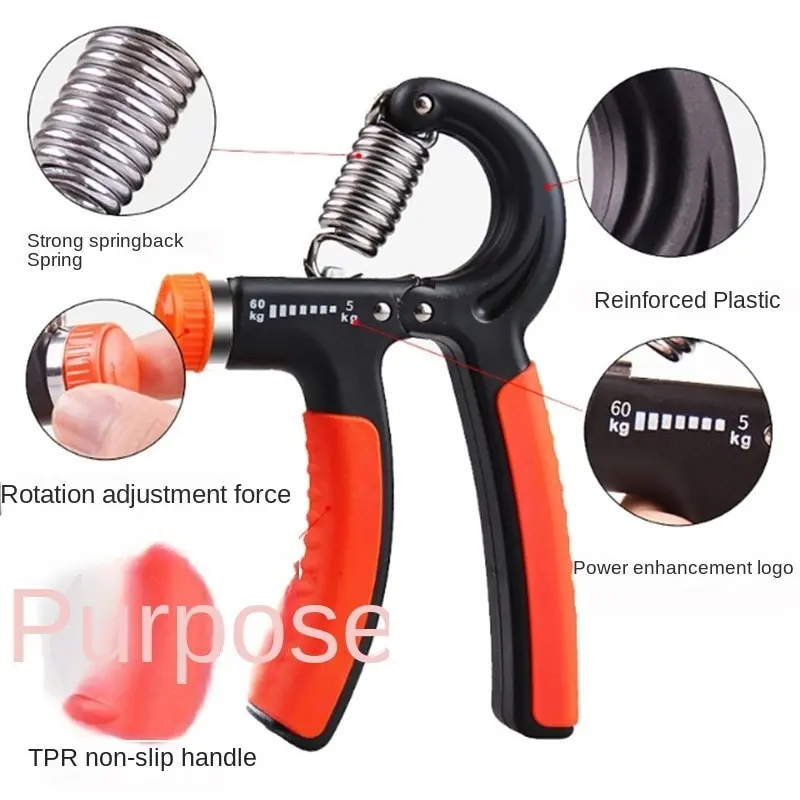 Counting Grip Strength Tester, Hand Trainer, Professional Wrist Strength Tester, 5-60KG Adjustable