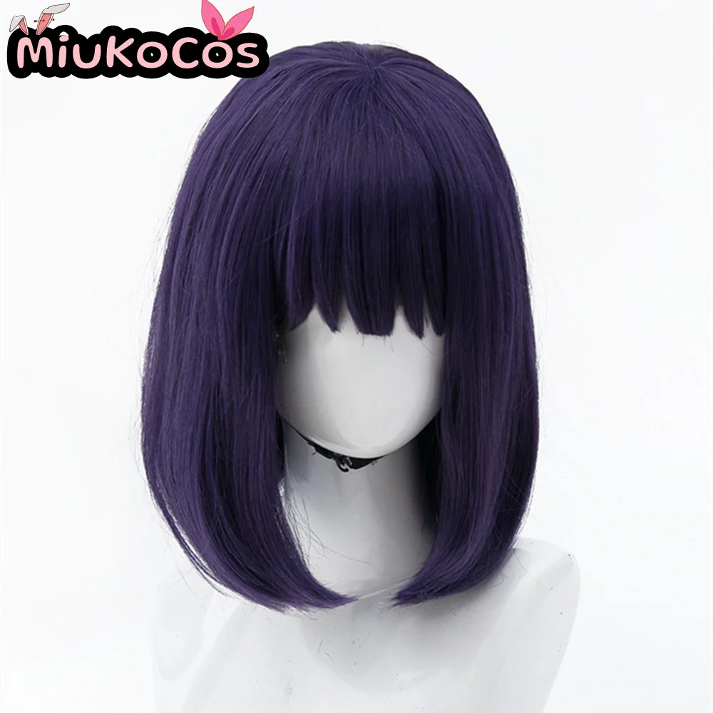 متوفر فستاني حبيبي مارين كيتاجاوا شعر مستعار تأثيري MiukoCosplay أنيمي كورو شيزوكو الأرجواني قصير تأثيري خادمة نمط شعر مستعار
