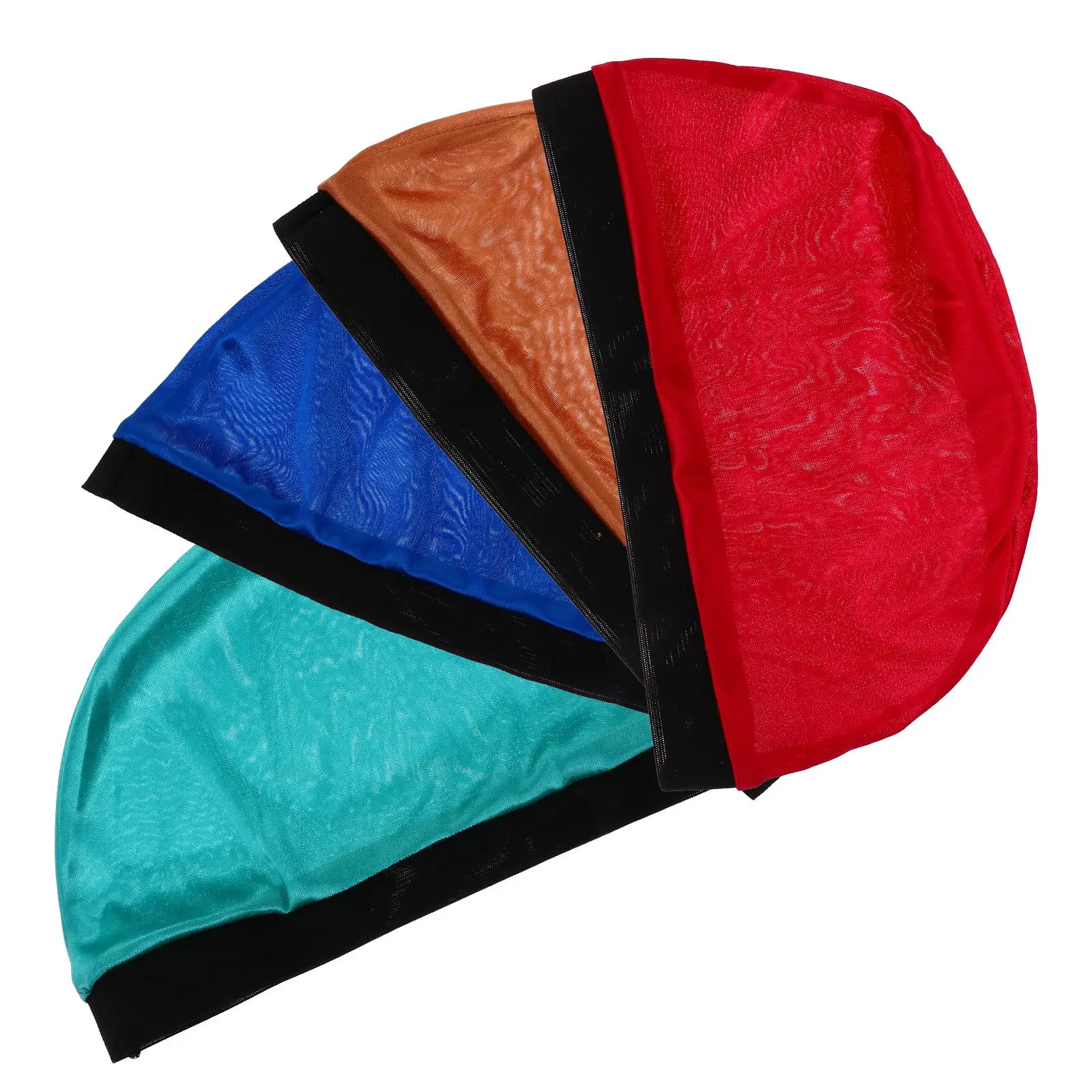 

4Pcs WigCap DomeWave StockingStretch WomenHats ColorfulBase Caps BreathableAiry ProfessionalDesign SuitableStyles ProtectHair