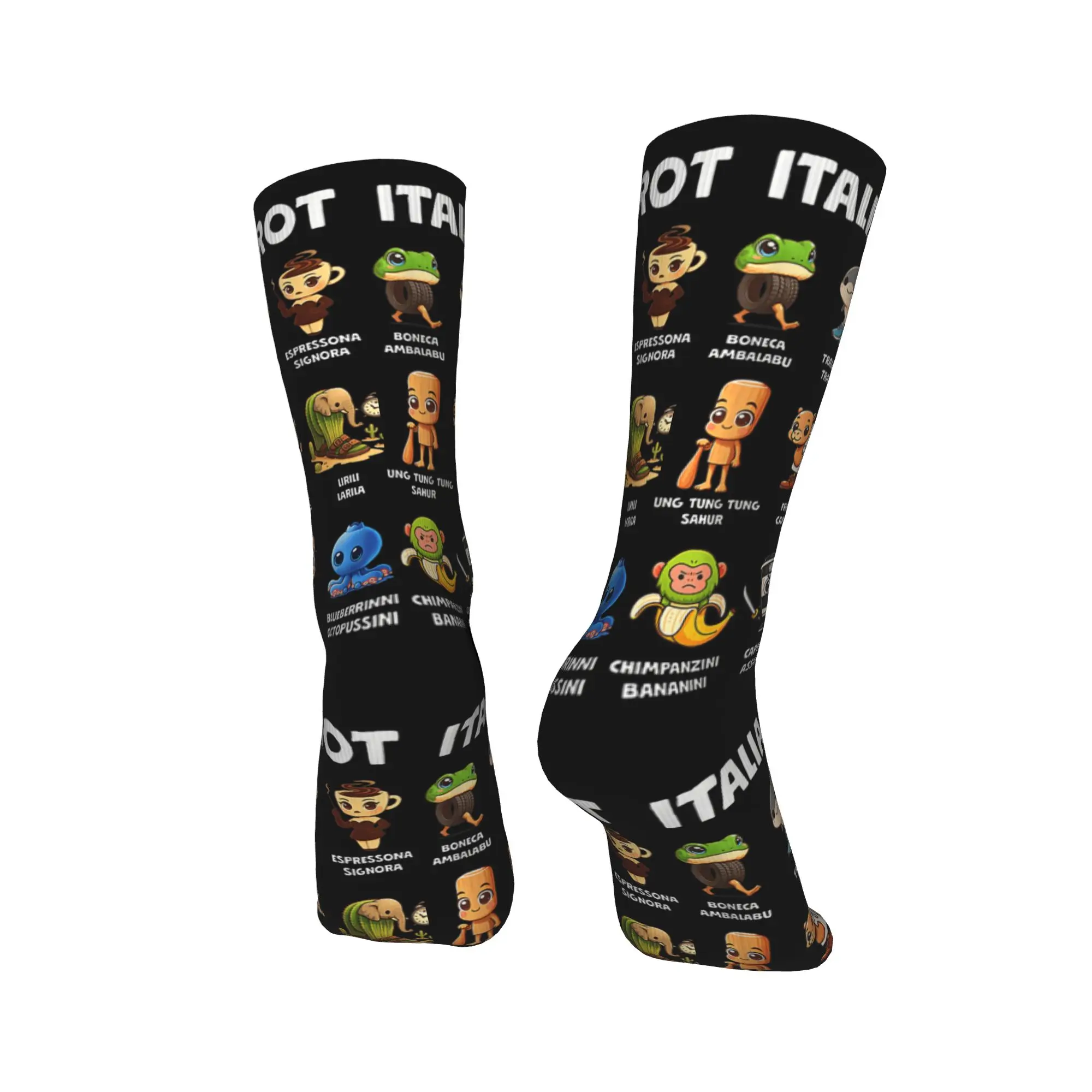 Types of Italian Brainrot Meme Character (4) Socks  Anti Bacterial Stockings Couple Warm Soft Outdoor Socks Modern Custom Socks