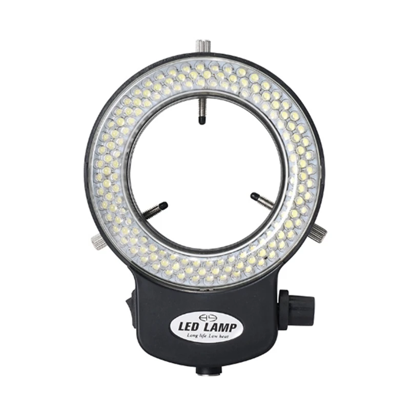 Promocja! Światło mikroskopu lampa pierścieniowa z regulacją 144 koraliki do lampy LED źródło światła przemysłowego mikroskopu oświetlenie pierścieniowe-EU Pl
