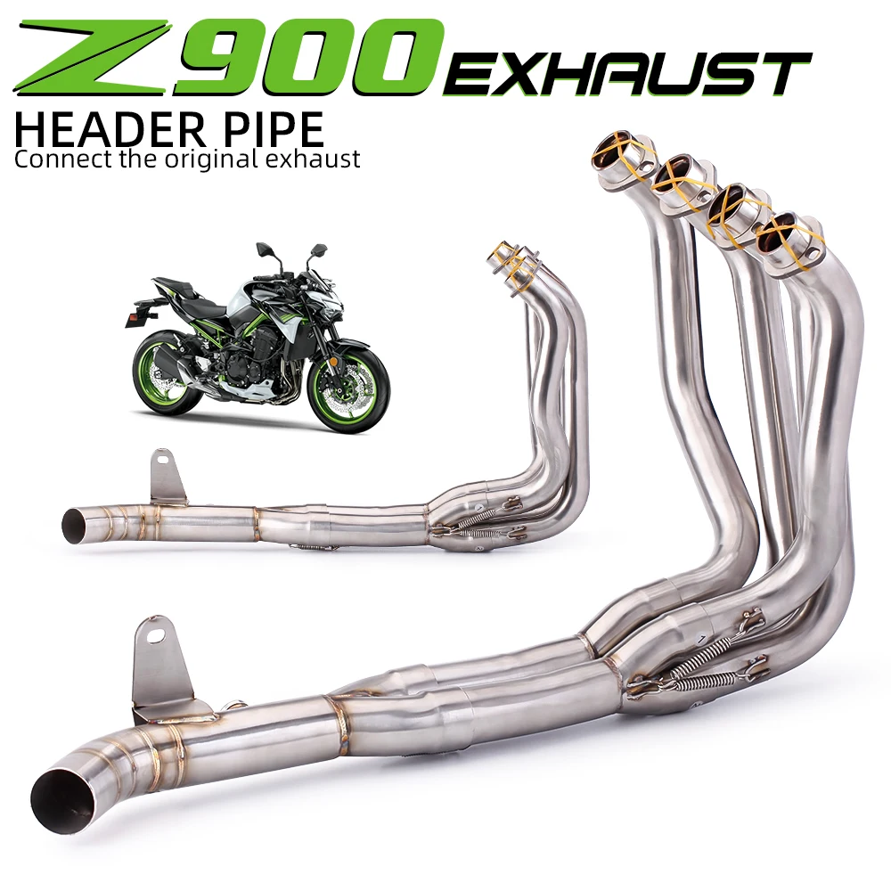 Motorcycle Exhaust Full System Muffler Front Header Pipe Tube Slip-On For Kawasaki Z900 Z 900 2017 2018 2019 2020 2021