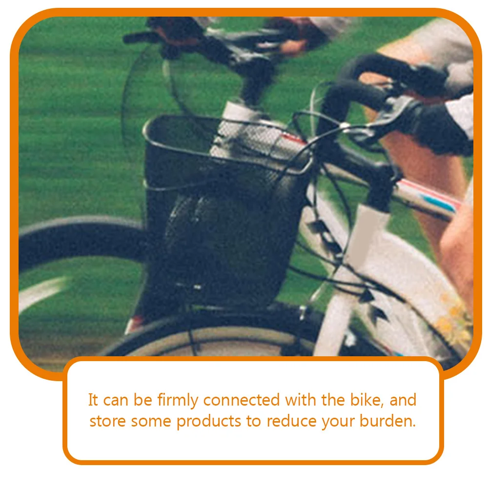 Sturdy Detachable Bike Front Basket Cycling Storage Part Durable Iron Holder for Adults Bicycles Scooter Decor